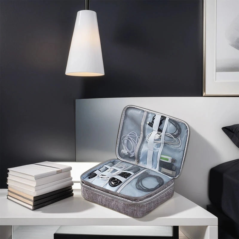 Travel Electronics Organizer 3 Layer
