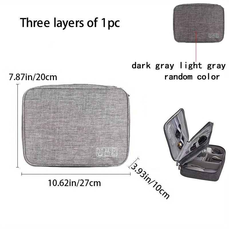 Travel Electronics Organizer 3 Layer