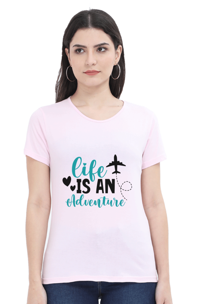 Female Round Neck Half Sleeve Class T-Shirt