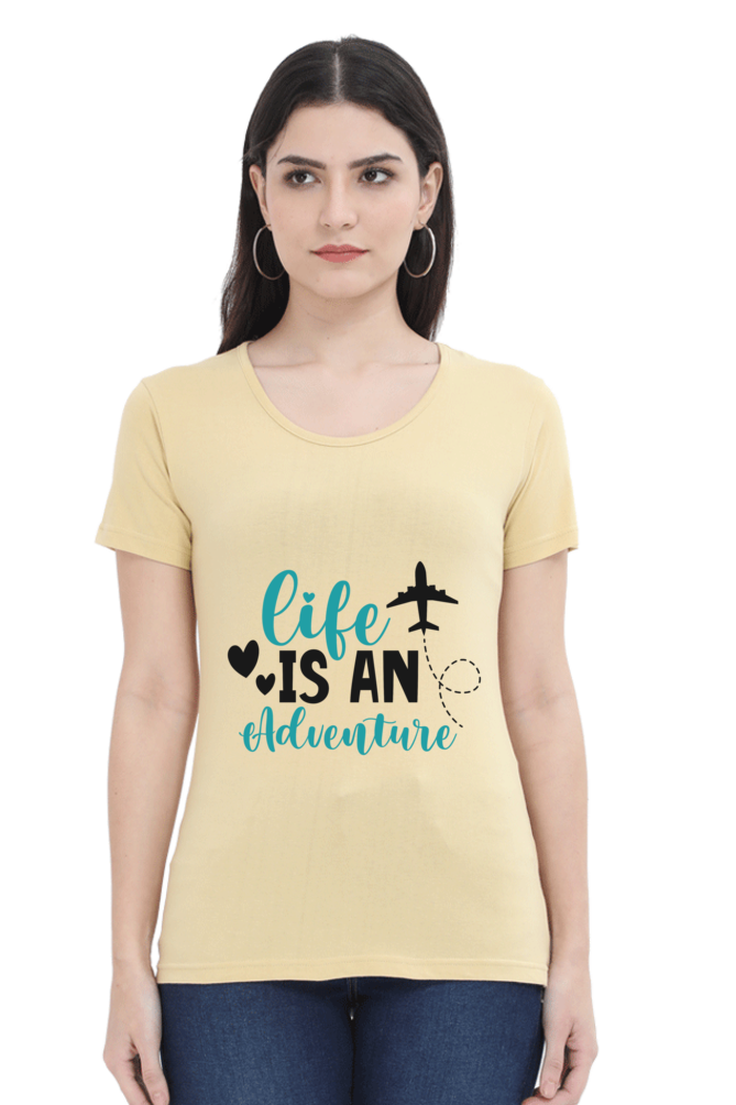 Female Round Neck Half Sleeve Class T-Shirt