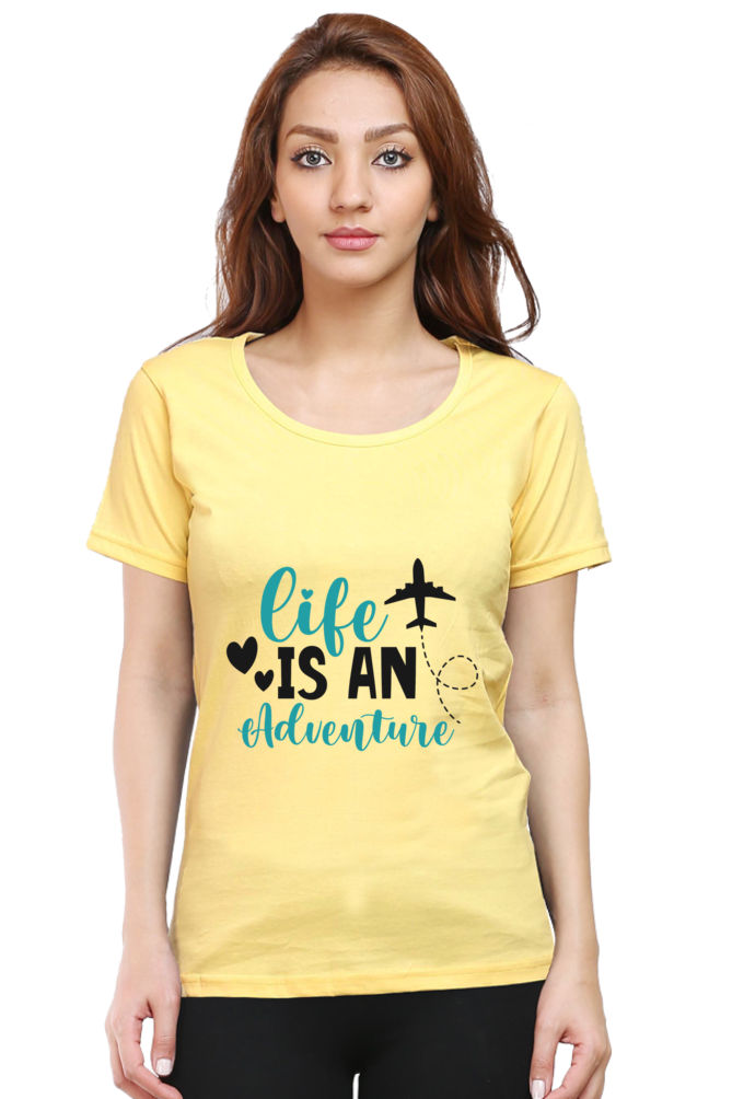 Female Round Neck Half Sleeve Class T-Shirt
