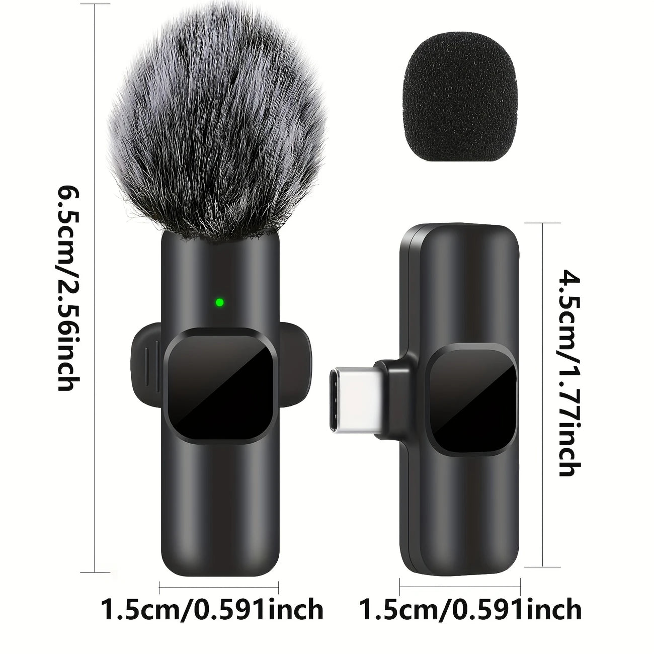 SENWUKO Wireless Lavalier Microphone with USB-C