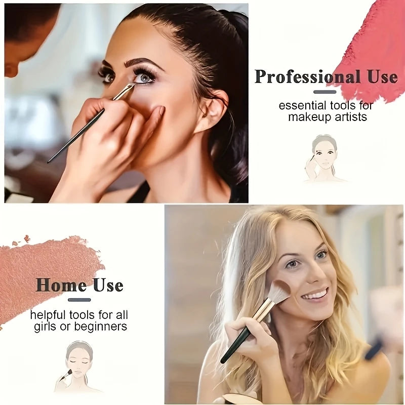 14pcs Brush Set - Soft Synthetic Bristles