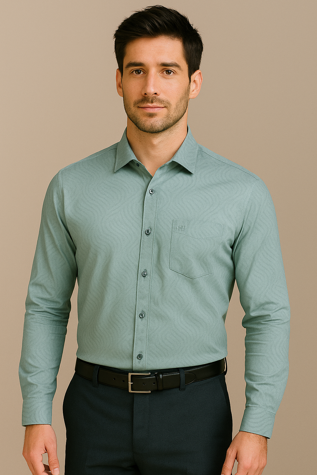 All-Season Full Sleeve Shirt for Men – Heavy Ribbed Cotton Finish