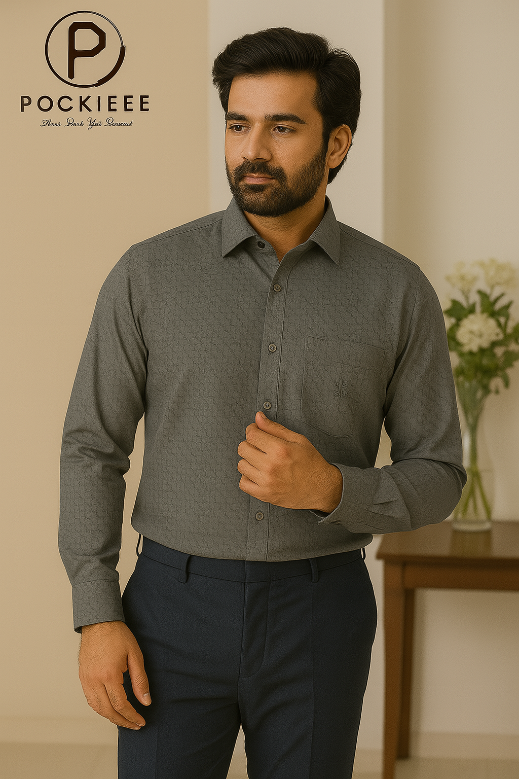 All-Season Full Sleeve Shirt for Men – Heavy Ribbed Cotton Finish