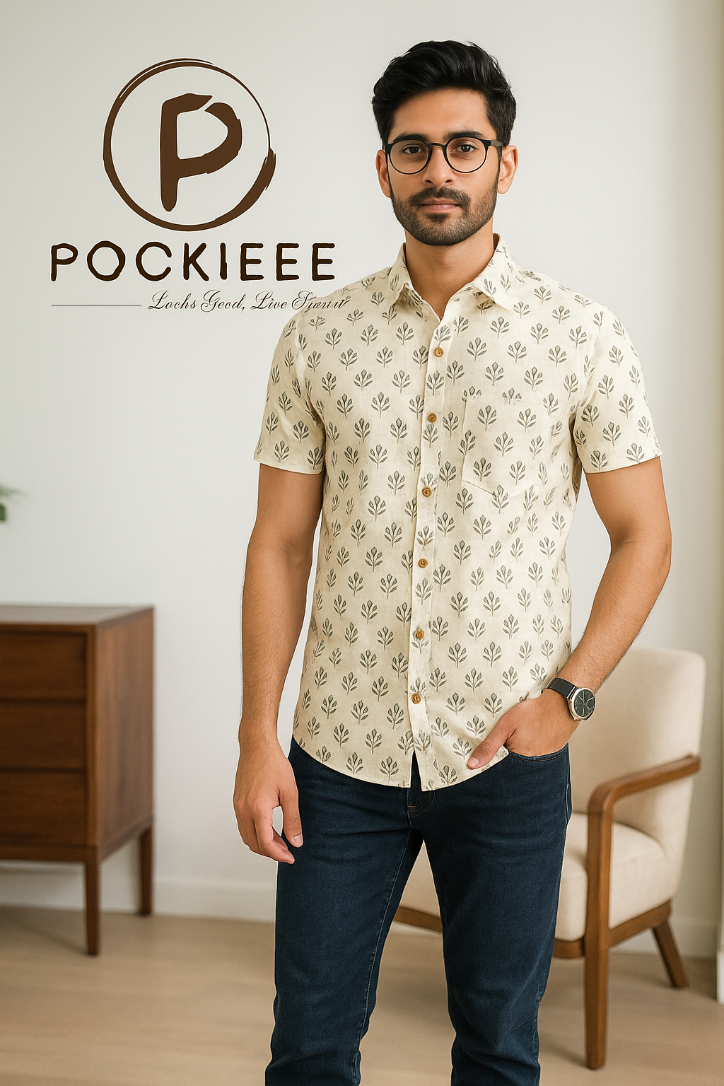 Men’s Cotton Half-Sleeve Shirt