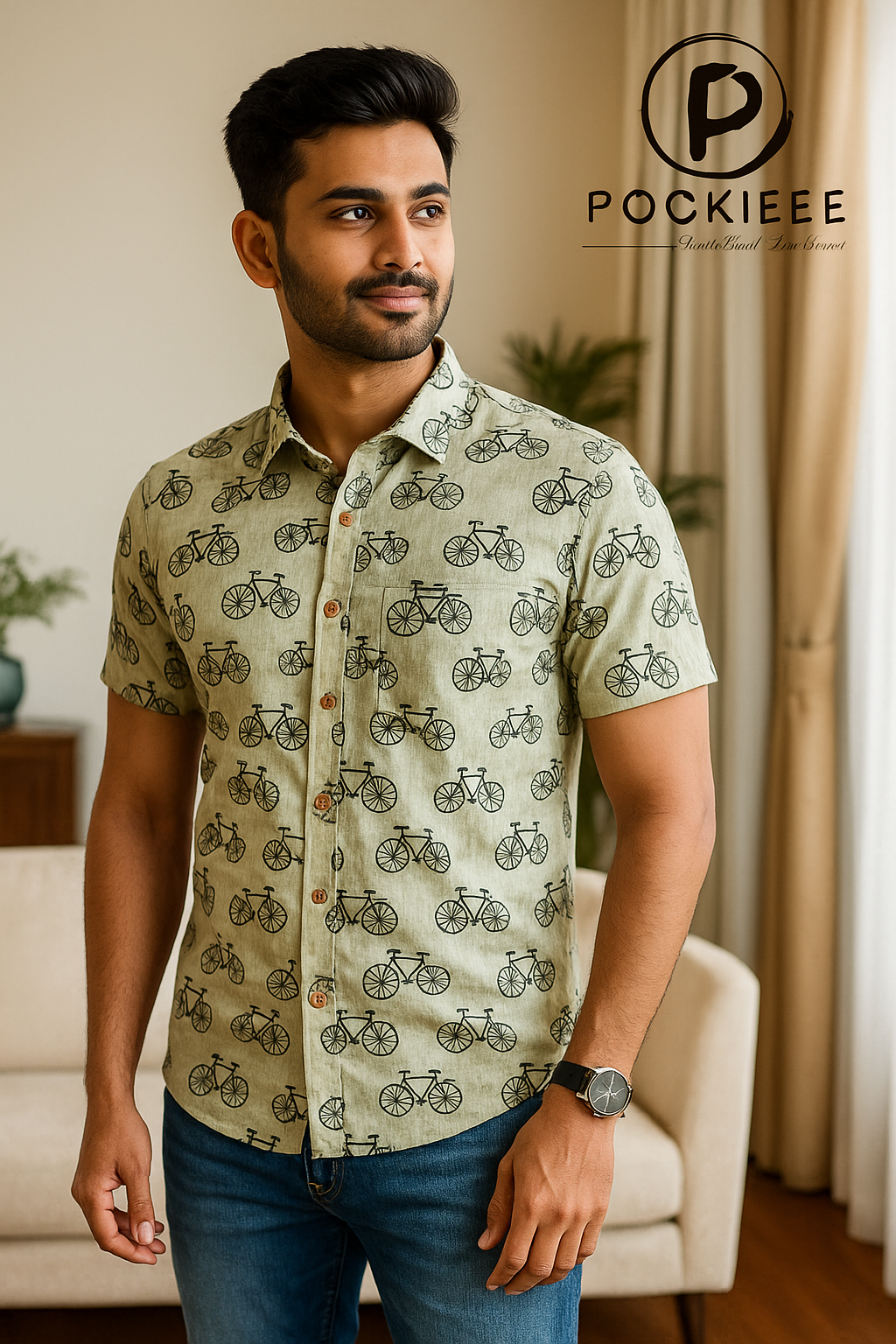 Men’s Cotton Half-Sleeve Shirt