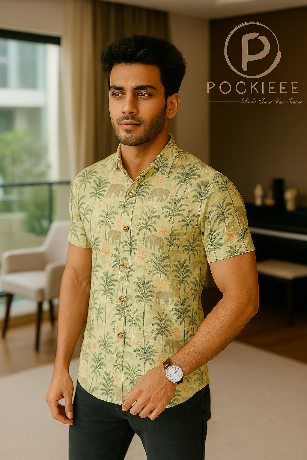 Men’s Cotton Half-Sleeve Shirt