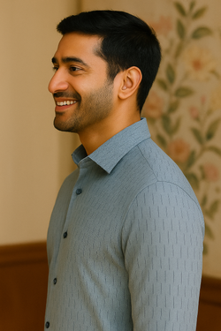 All-Season Full Sleeve Shirt for Men – Heavy Ribbed Cotton Finish