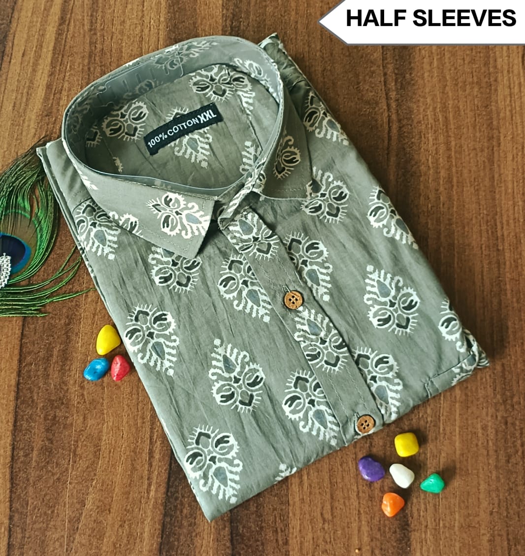 Men’s Cotton Half-Sleeve Shirt