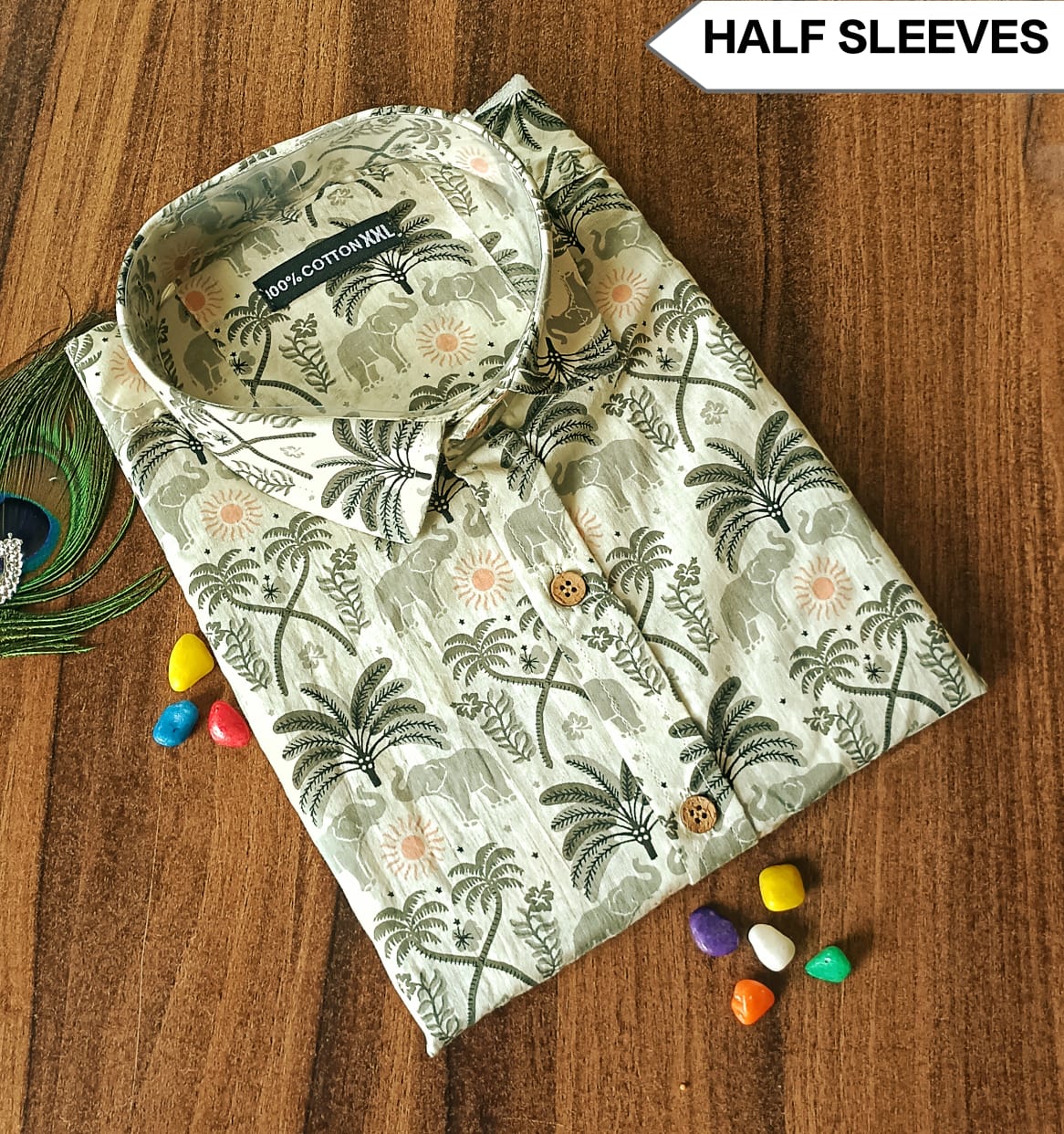 Men’s Cotton Half-Sleeve Shirt