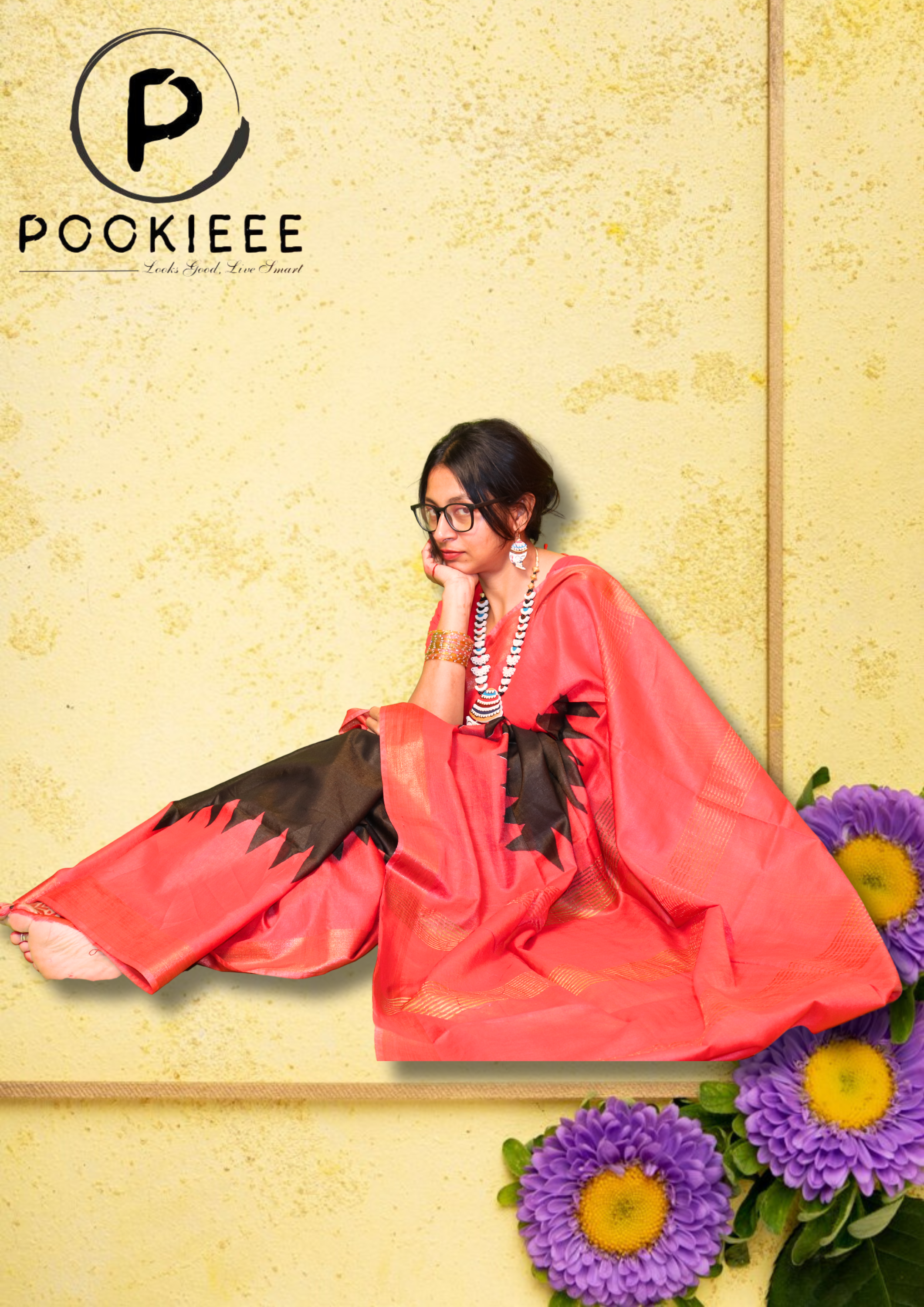 Chanderi Block Saree with Blouse Piece