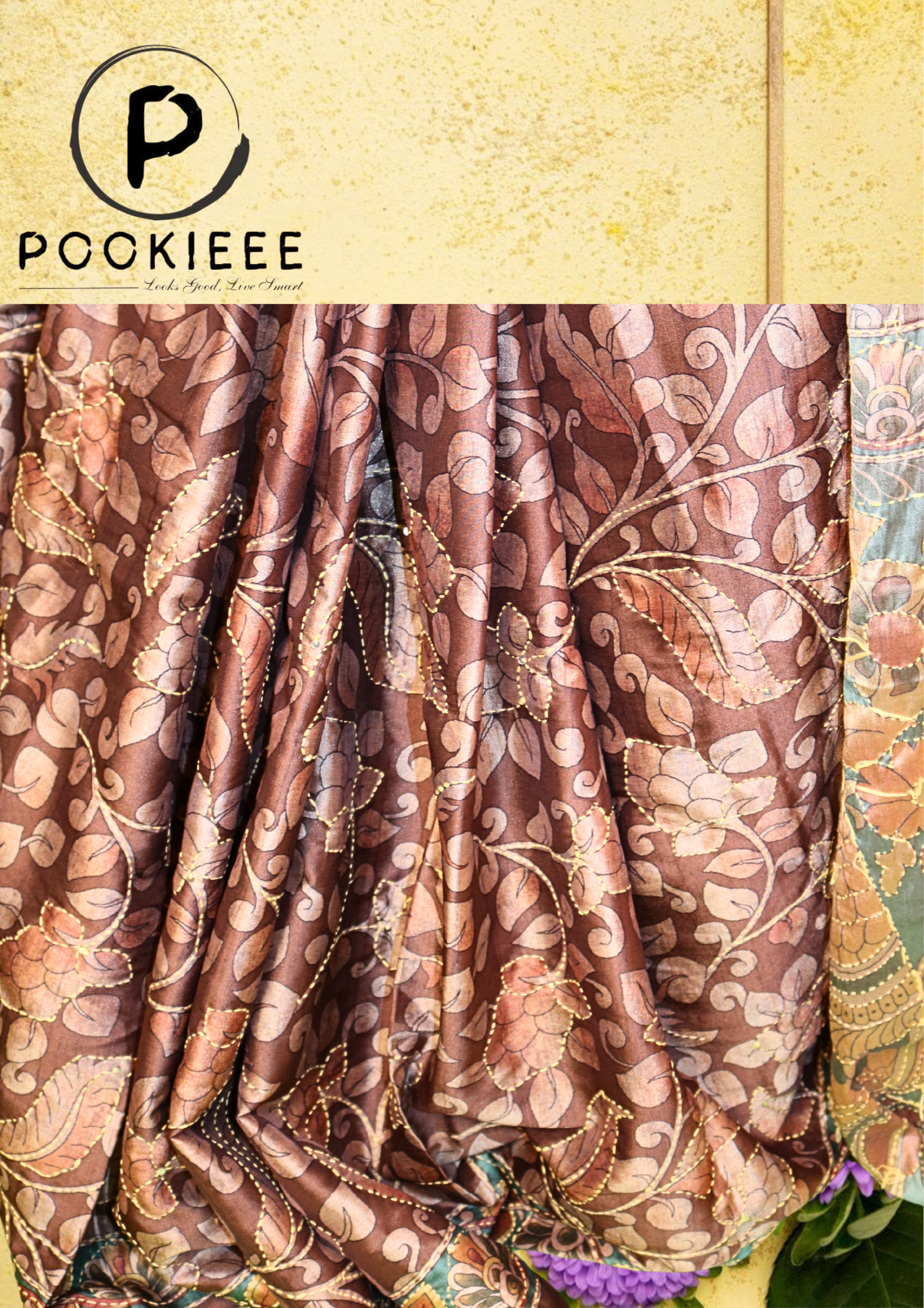 Tasar Katha Saree with Blouse Piece – Full Embroidery Work