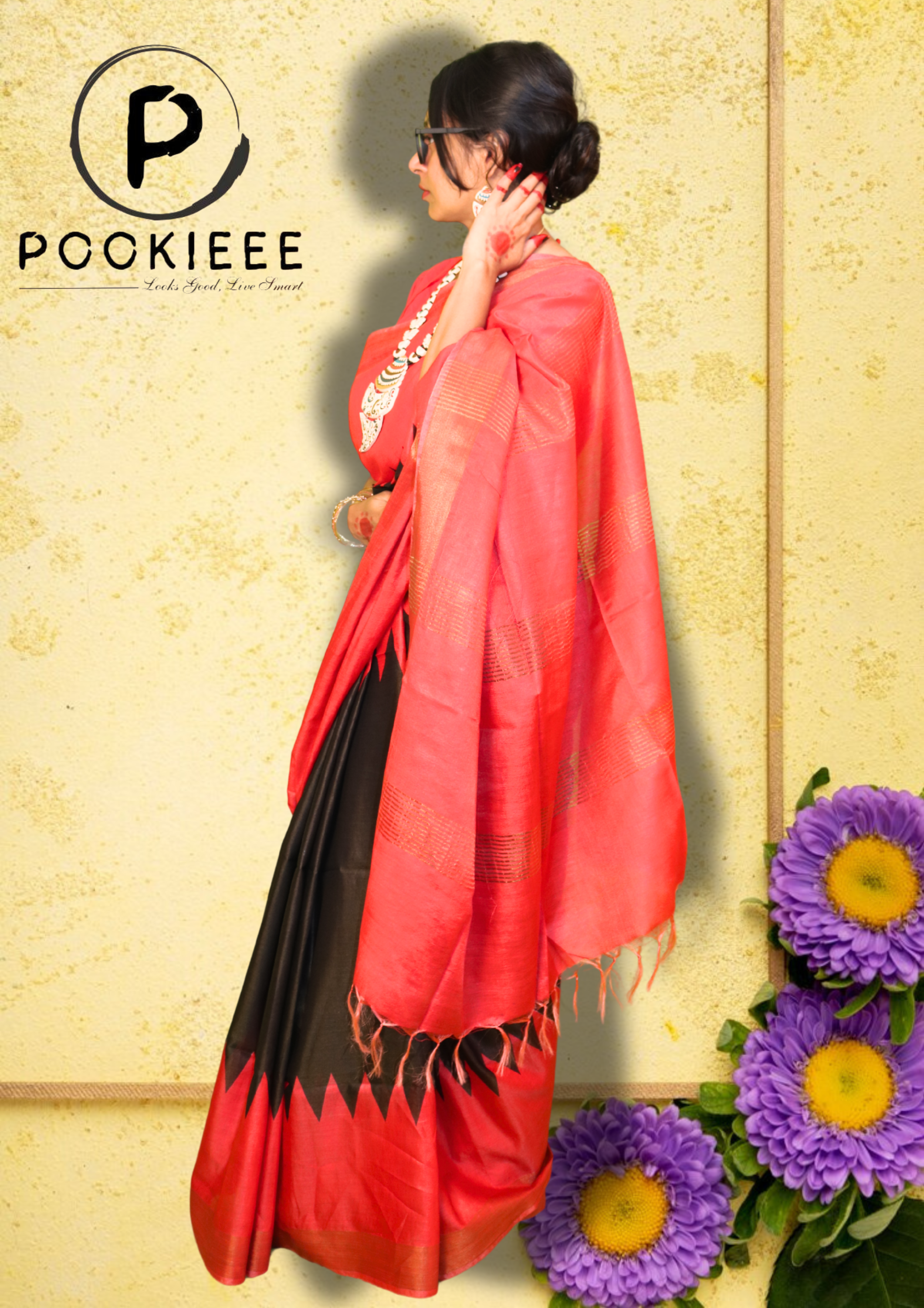 Chanderi Block Saree with Blouse Piece