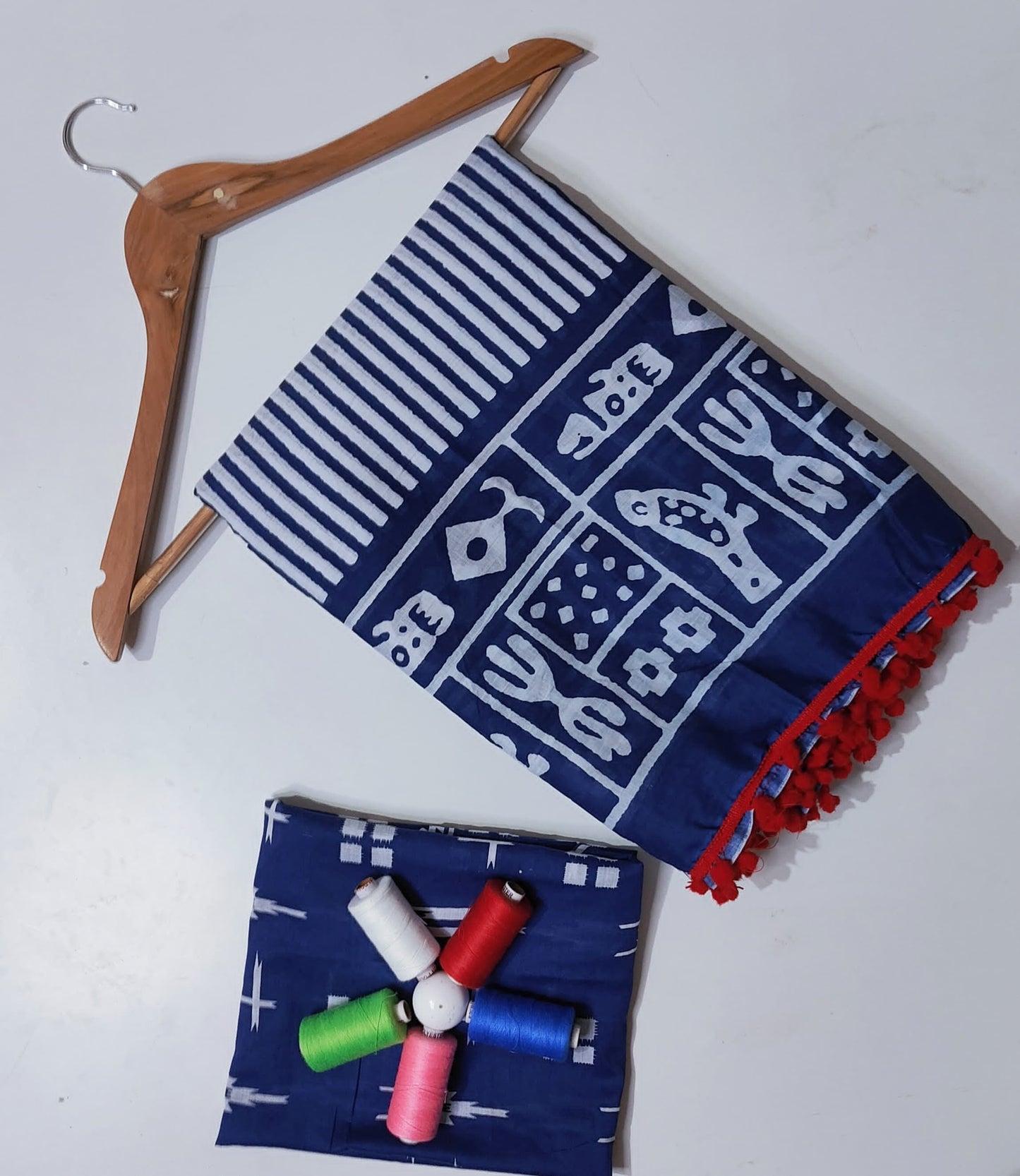 Hand block print Saree with blouse