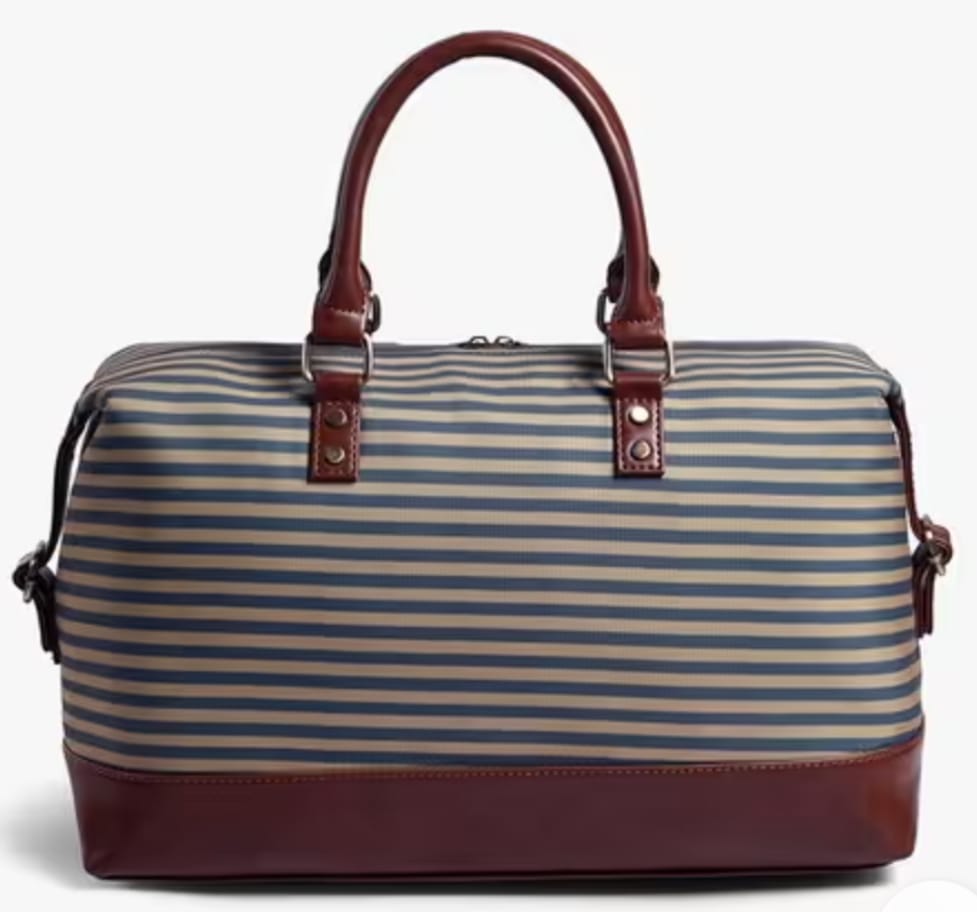 Gauge Machine Olive Striped Beach Duffle Bag
