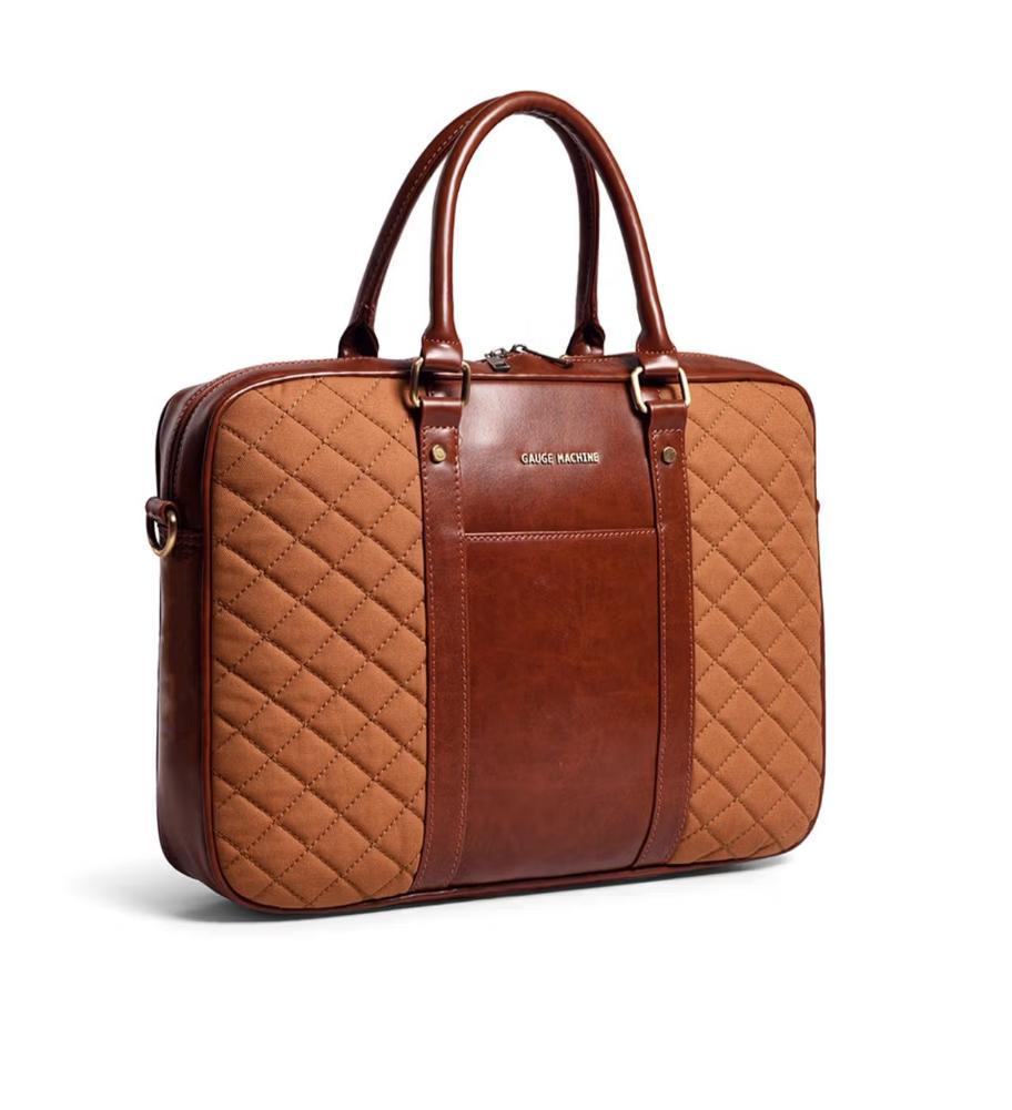 Gauge Machine 16-Inch Tan Laptop Case Bag