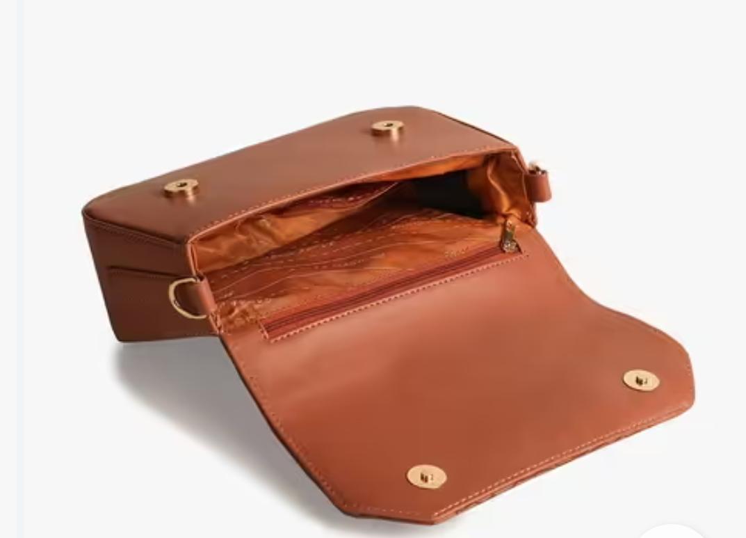 Gauge Machine Woven Tan Ladies’ Side Bag
