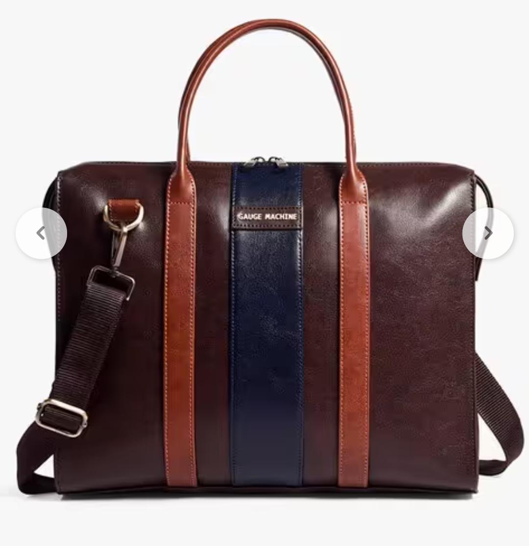 Gauge Machine 16-Inch Brown Ambassador Laptop Bag