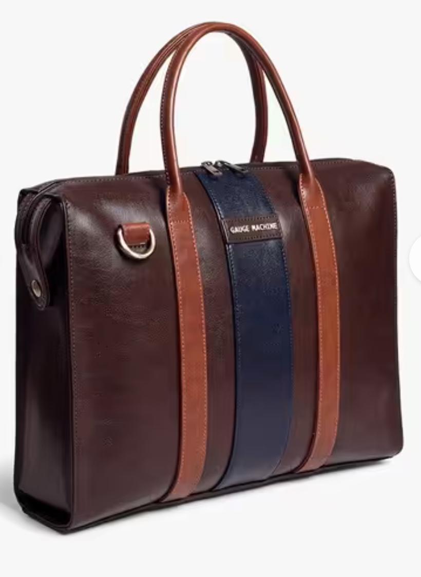 Gauge Machine 16-Inch Brown Ambassador Laptop Bag