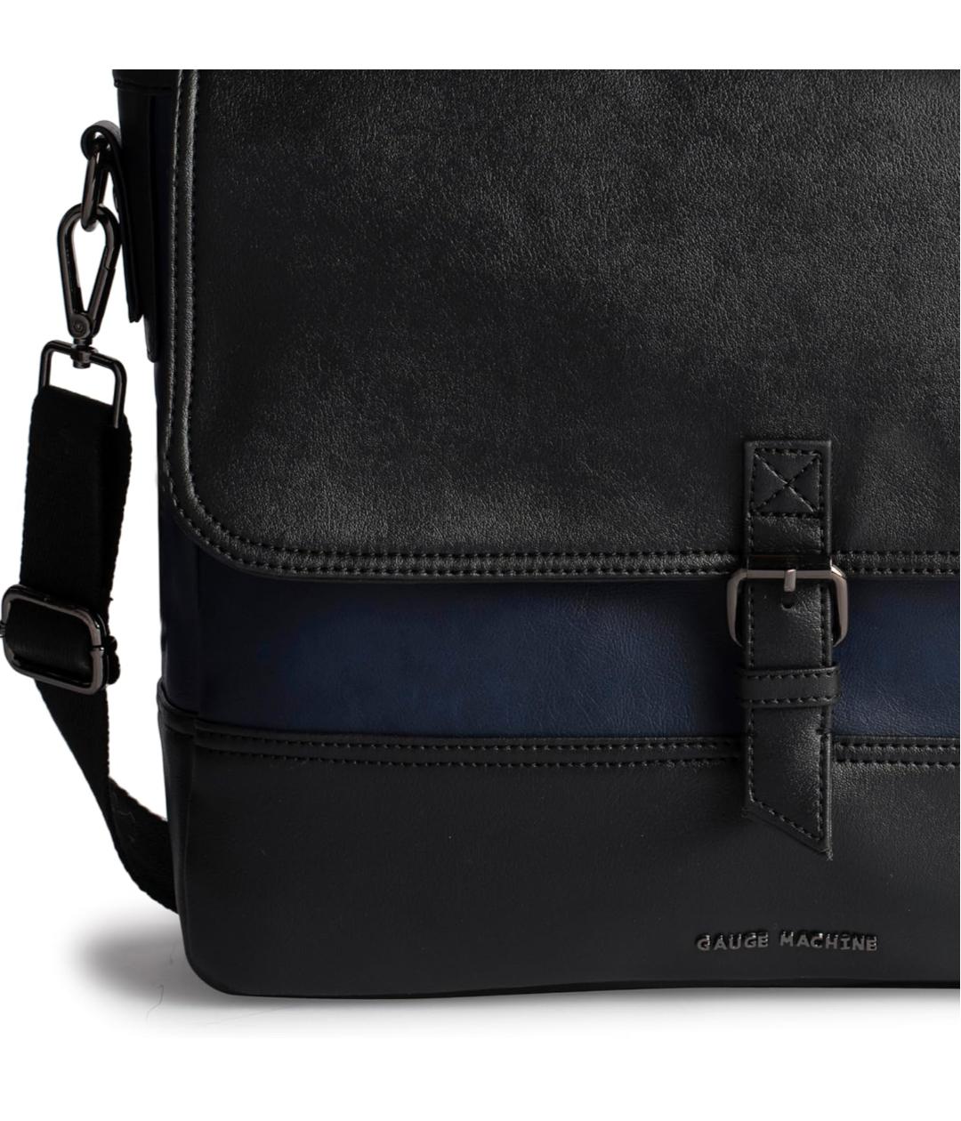 Gauge Machine 16-Inch Black Laptop Messenger Bag